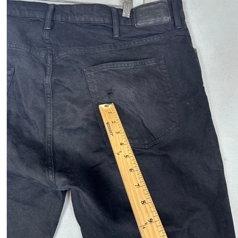 Polo Ralph Lauren Jeans Mens 42X34 Black Hampton Relaxed Straight Stretch Denim